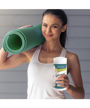 Wipex Fitness Equipment Wipes - Natural Plant-Based Gym Cleaner 50 Count Lemongrass & Eucalyptus - Ideal for Home Gym & Yoga Mats - Buy Online on SooperMarket.com