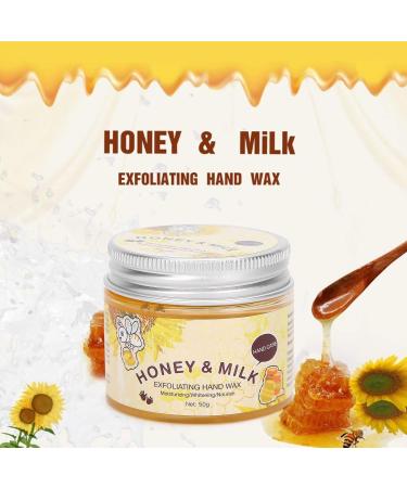 2pcs 50g Hand Wax Mask - Moisturizing Whitening & Nourishing Peeling Wax | Honey Milk Formula for Soft Hands - Buy Online on SooperMarket.com