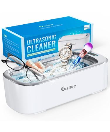 Gisaae Ultrasonic Cleaner 46KHz Portable Ultrasonic Jewellery Cleaner 550ML Clean Pod Glasses Cleaner Machine Cleaning Sets Sonic Cleaner for Silver Jewelry Necklace Glasses Watch Denture Bracelets 550 Ml