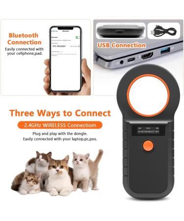 RFID Microchip Reader for Dogs & Cats - Chiplesger 134.2kHz 128 Memory ISO11784/85 Animal Identification - Buy Online on SooperMarket.com