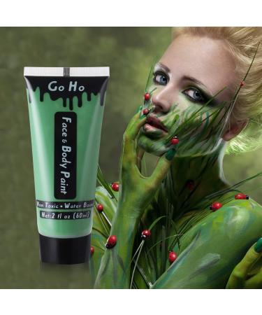 Go Ho Green Cream Face Body Paint - Water Based 2.37 Oz (70ml) for Adults & Children | SFX Cosplay, Halloween, St. Patrick's Day - Buy Online on SooperMarket.com