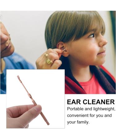 Stainless Steel Spring Ear Cleaner - Golden Ear Scope & Spoon for Household Ear Wax Removal - Buy Online on SooperMarket.com