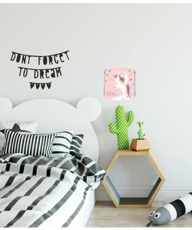 Creadesign WA-1034-02 Unicorn Pink Children's Room Wall Lamp - Personalized Night Light (E14 22x22.5x8.5 cm) | International Shipping Available - Buy Online on SooperMarket.com