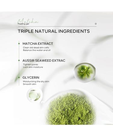Matcha Peeling Gel - Deep Cleansing Exfoliating Gel for Face & Body | Shrink Pores Hydrate & Improve Skin Tone - 60g - Buy Online on SooperMarket.com