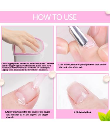 Nail Soaking Bowl Set for Gel Polish Remover & Cuticle Care - 2pcs Pink Soak Off Bowls with Tools - Buy Online on SooperMarket.com