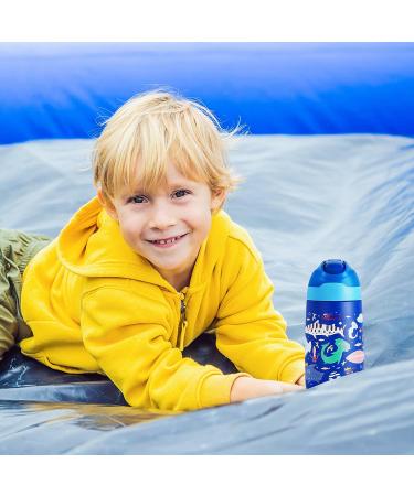 FEIJIAN Kids 12oz Insulated Water Bottle with Straw Lid - BPA-Free Stainless Steel Tumbler for Toddlers - Leak-Proof & Reusable - Ocean Blue - Buy Online on SooperMarket.com