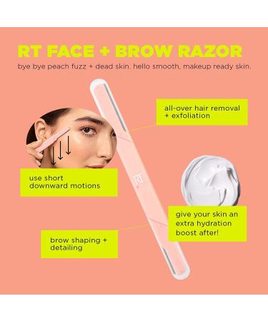 Real Techniques Dual Ended Face and Brow Razors - 3 Piece Set for Exfoliating, Dermaplaning, and Precision Trimming - Buy Online on SooperMarket.com