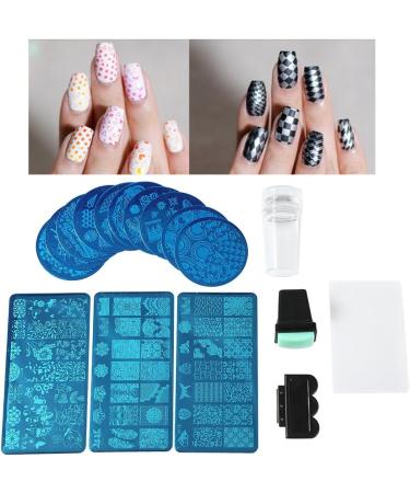 Flower Forest Nail Stamping Plate Set for DIY Nail Art - Professional Image Templates for French Manicure at Home Salon - Buy Online on SooperMarket.com