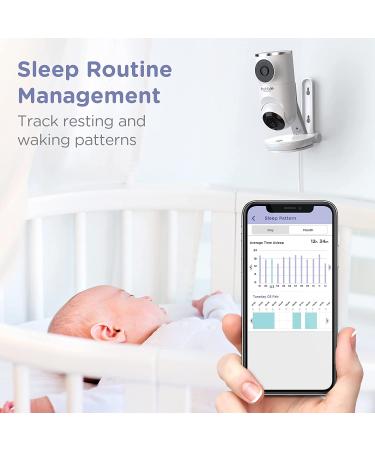 Hubble Connected Dual Camera Baby Monitor with AI Motion Tracking and Night Vision - 5 Screen, Remote Pan Tilt Zoom, Room Temperature Sensor - Buy Online on SooperMarket.com