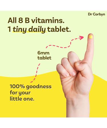 Dr Corbyn Kids' Vitamin B Complex - 120 Tablets | Complete B Vitamin Formula for Immunity, Growth & Development | Kid-Friendly & Fuss-Free | 120 Count Pack - Buy Online on SooperMarket.com
