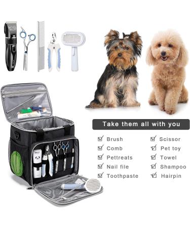 BABEYER Dog Grooming Bag - Pet Tool Kit Organizer Tote - Black - Buy Online on SooperMarket.com