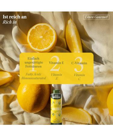 Benvolio Bio Lemon Oil 250ml - Cold Pressed Olive Oil with Real Lemon - Perfect for Salads Meat & Fish - 100% Natural Rich in Vitamins E & C - Buy Online on SooperMarket.com