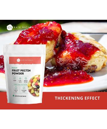 Kate Naturals Fruit Pectin for Canning Jam & Jelly - 12oz | 100% Natural Vegan Powder for Gummies, Jellies & Marmalades with Fiber - Buy Online on SooperMarket.com