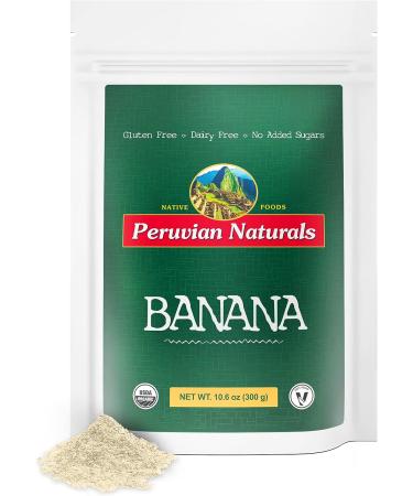 Peruvian Naturals Organic Banana Powder 300g - Raw Vegan Non-GMO Fruit Powder for Smoothies & Cooking - Buy Online on SooperMarket.com