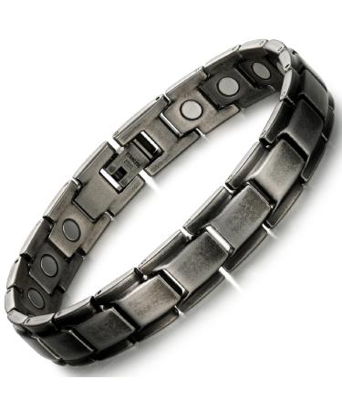 WELMAG WM Magnetic Bracelet for Men Recycled Stainless Steel Strength Magnets Adjustable Length Bracelets with Remove Tool Halloween Jewelry Gift