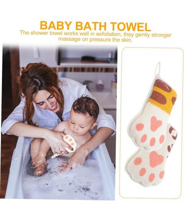 Toyvian 2pcs Paw Bath Cotton Body Scrubber Sponge Set for Kids - Natural Mesh Baby Shower Towel Puffs - 3 Pack (As Shown) - Buy Online on SooperMarket.com