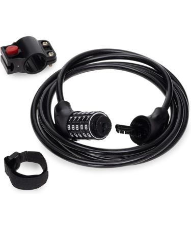 Qeedo Bike Trailer Lock - 2.5m x 8mm Bicycle Cable Lock for Secure International Shipping - Buy Online on SooperMarket.com