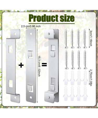 2 Sets of Bird House Brackets Steel Rust Proof Bird House Mounting Post Bracket with Screw and Drywall Anchor Bird House Hanger Fixing Bracket Mounting Plate for Securing Bird Houses Nesting Boxes - Buy Online on SooperMarket.com