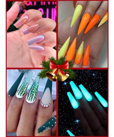 EBANKU 12 Colors Acrylic Powder Set for Professional Nail Extension - Long-Lasting, No Lamp Needed - Perfect for Christmas Party - Buy Online on SooperMarket.com