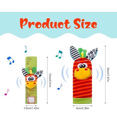 Yorgewd 4 Pack Baby Rattling Toys Soft Plush Development Gifts for Newborn Girls & Boys | International Shipping - Buy Online on SooperMarket.com