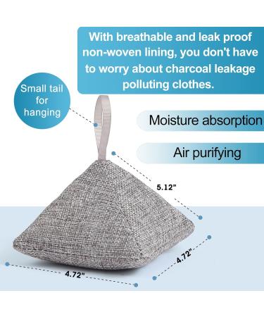5 Pack Nature Fresh Bamboo Charcoal Air Purifying Bags - Odor Absorber for Home, Closet, Gym, Fridge, Car, Kitchen - Activated Charcoal Bags for Strong Deodorizing and Moisture Removal - Buy Online on SooperMarket.com