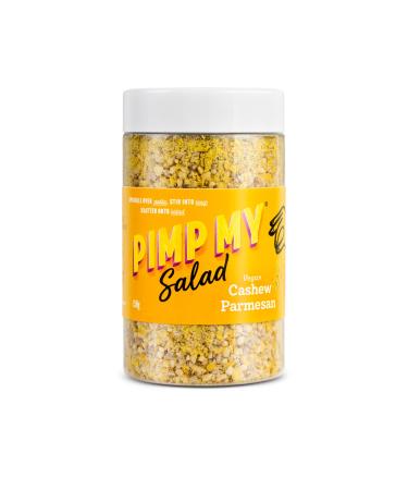 Pimp My Salad - Vegan Cashew Parmesan (150 g) Cheese Alternative Made from Blended Cashew Nuts Sunflower Seeds Nutritional Yeast Himalayan Pink Salt & Lemon Peel Gluten & Dairy Free Vegetarian