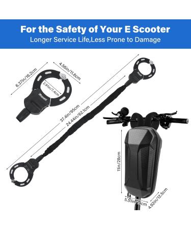 Secure Your E-Scooter: Premium Handcuff Lock with Key & Waterproof Bag - Ideal for Segway Ninebot Xiaomi Niu Tyta006b | Best E-Scooter & Bicycle Security - Buy Online on SooperMarket.com