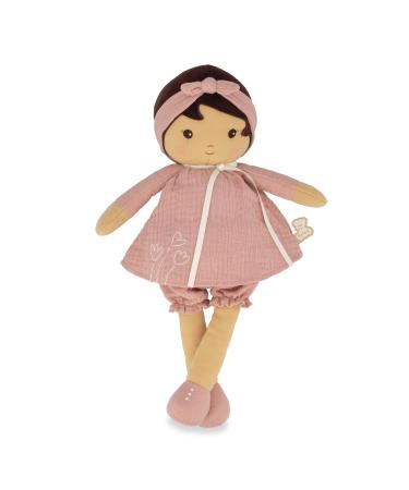 Kaloo - Tendresse - Amandine - My 1st Fabric Doll - 40 cm Rag Doll - Muslin Dress - Olive Skin - Customisable Ribbon - 0 Months + K200014 40cm Amandine