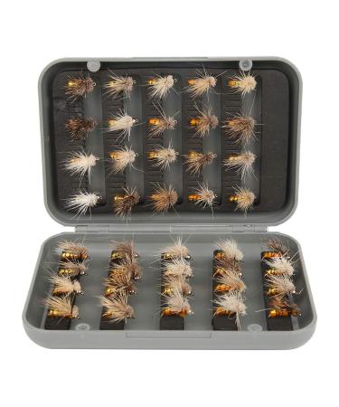 40 pieces fly fishing fly set dry fly fishing fishing fishing art bait set with fly box fly trout bait fly fishing bait with hook fishing accessories