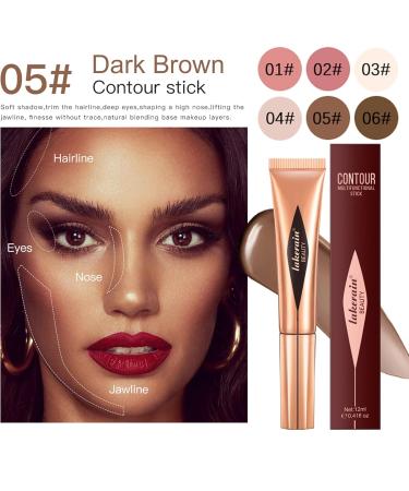 Dark Brown Liquid Contour Beauty Wand | Waterproof Matte Makeup Stick | Natural Matte Finish - 0.5oz - Buy Online on SooperMarket.com