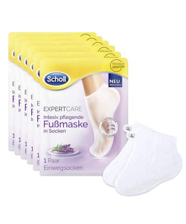 Scholl EC intensive nourishing foot mask lavender oil moisturising care 6 x 1 pair of disposable socks set of 6