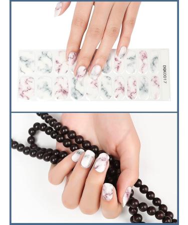 Kalolary Gel Nail Polish Strips Nail Gel Art Sticker Waterproof Full Nail Wraps Decal Sets with Scissors Nail File and Stick for Women Girls Nail Art Decor (UV/LED Lamp Required)-17 - Buy Online on SooperMarket.com