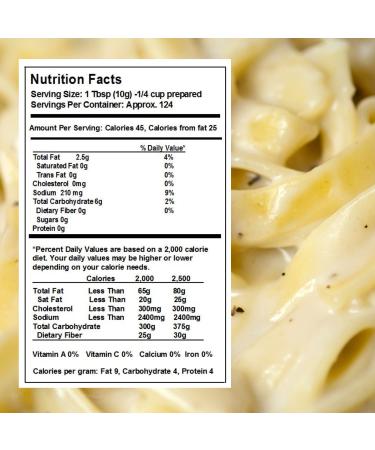 Shirley J White Cheddar Powder 3 Pounds - Just Add Water for Rich Alfredo Sauce, Casseroles, Risotto, and Soups - Buy Online on SooperMarket.com