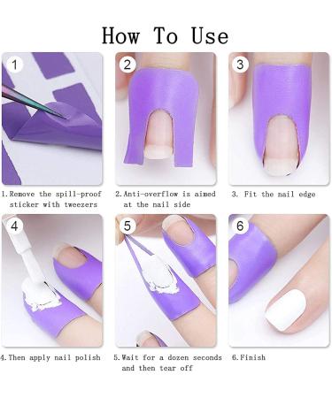 Nail Polish Protector - 90 PCS Stick-On Stencils for Nail Art - Peel Off Guides for Perfect Designs - Buy Online on SooperMarket.com