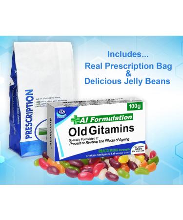 Funny Rude Joke Tablets Pill Box Prank Includes Jelly Beans Sweets Unusual Gift for Men Father's Day Him Her April Fools Day Easter Birthday Gifts for Women Presents for Dad Boyfriend Old Gitamins - Buy Online on SooperMarket.com