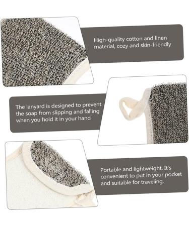 PLAFOPE 2pcs Black Linen Soap Bag Soap Mesh Pouch Bar Soap Pouch Drawstring Soap Bag Soap Mesh Holder Flax - Buy Online on SooperMarket.com