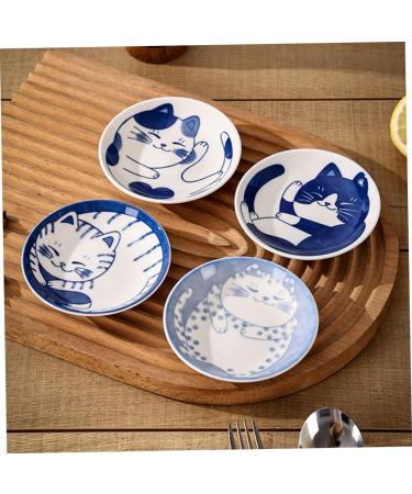 Alipis 4pcs Soy Sauce Dish Sushi Sauce Dishes Dessert Plates Snack Dish Ceramic Dipping Bowls Ceramic Cat Bowls Appetizer Dishes Side Dish Cake Plates Ceramics Dipping Sauce Household - Buy Online on SooperMarket.com