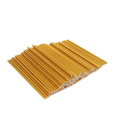 AIDIRui Gold Foil Paper Straws Biodegradable Disposable Party Drinking Straws Pack of 100 Holiday Celebrations