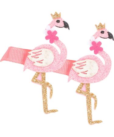 Amosfun Flamingo Hair Clips Hair Accessories Hair Clips Barrettes for Girls Toddlers Kids Teens (Pink)