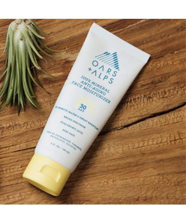 Oars + Alps Mineral SPF 30 Sunscreen with Hyaluronic Acid 2 Oz - Water & Sweat Resistant, Oil-Free, TSA Friendly - Buy Online on SooperMarket.com