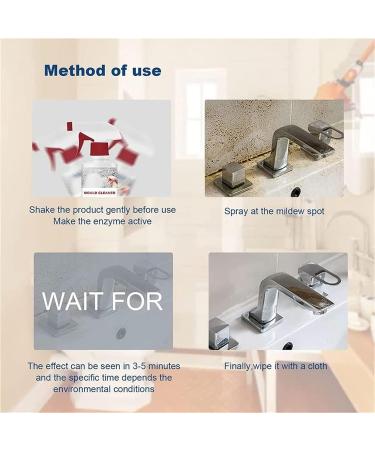 Mildew Spray Mildew Cleaner Foam Fast & Effective Spray & Mildew Cleaner Powerful Multi-Purpose Foam Cleaner Household Mould Remover Foam Spray (1pcs) - Buy Online on SooperMarket.com