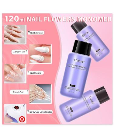 Acrylic Nail Kit for Beginners - Professional 10 Color Powder Set with Brush - Nail Extension Form Set-2 - Buy Online on SooperMarket.com