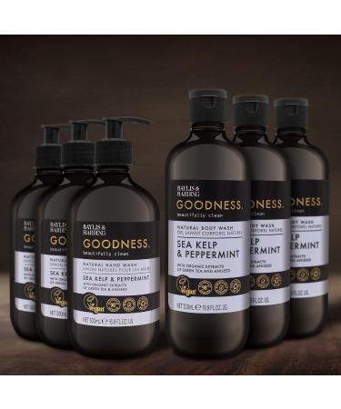 Baylis & Harding Goodness Sea Kelp & Peppermint Toiletries Bundle - 6 x 500ml Vegan Body & Hand Wash - Buy Online on SooperMarket.com