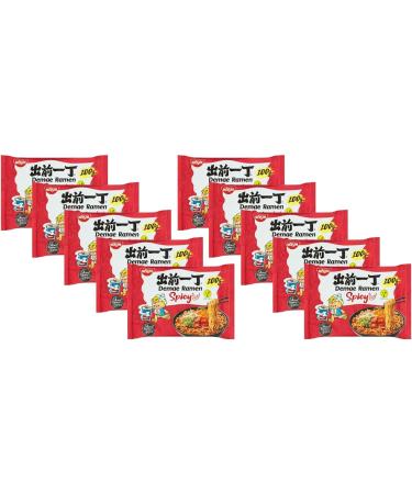 Nissin Japanese Demae Ramen Instant Noodles Spicy Flavour 100g (Pack of 10)