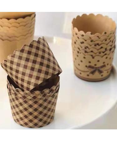 50Pcs Muffin Cup No Odor Food Grade Pulp High Temperature Resistance Cake Kitchen Supplies Cake Liner - Buy Online on SooperMarket.com