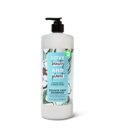 Love Beauty and Planet Volume and Bounty Thickening Shampoo Coconut Water & Mimosa Flower For Fine Hair Sulfate-Free Paraben-Free Vegan 32.3 oz 32 oz Shampoo