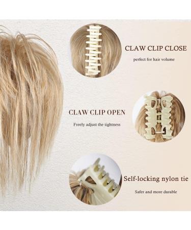 colorfulpanda Claw Clip in Ponytail Hair Extensions 10 Inch Messy Bun Clip in Hair Scrunchies Natural Straight Synthetic Hairpiece Short Ponytail Bun Hair Chignons for Women Girls Blonde Ombre blonde - Buy Online on SooperMarket.com