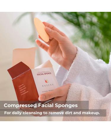 Massaging Dry Brushing Body Brush + Compressed Facial Sponges Set for Softer, Clearer, More Beautiful Skin Naturally - Buy Online on SooperMarket.com