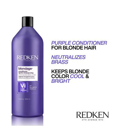 Redken Color Extend Blondage Purple Conditioner 33.8oz - Brass Neutralizing Hair Toner for Blonde Hair - Buy Online on SooperMarket.com