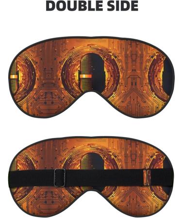 Microphone with Music Note Print Double-Sided Eye Mask Soft and Light Blocking for Enhancing Sleep Quality - Buy Online on SooperMarket.com